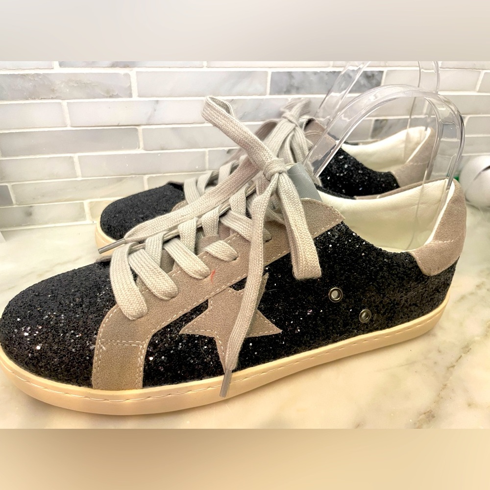 NEW. Sequin star sneakers.  Gorgeous! Never worn.